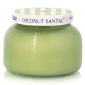 Bougie Noix de Coco Santal Capri Bleu, Pot Caf¨¦ Artisan