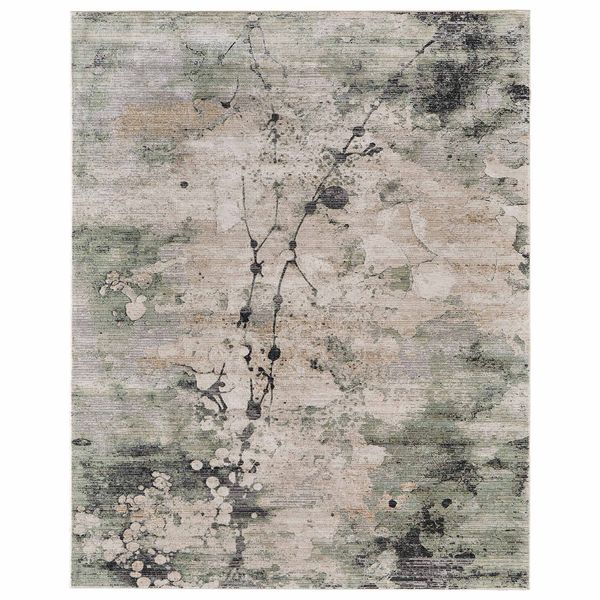 Tapis Sonora 39U9F Feizy, Vert/Beige