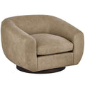 Fauteuil Pivotant Cuir Fitz, Caramel Vail