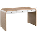 Bureau 2 Tiroirs Moderne, Ch¨ºne Blanc
