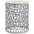 Table d'Appoint Ronde Corail, Nickel Ancien
