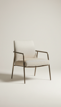 Chaise d’appoint métal sépia